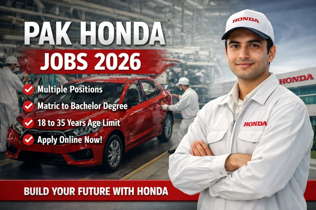 Honda Atlas Cars Pakistan Apprenticeship Program 2026 March – Auto Mechanic, Engine Fitter & Welder Latest And Positive Jobs 